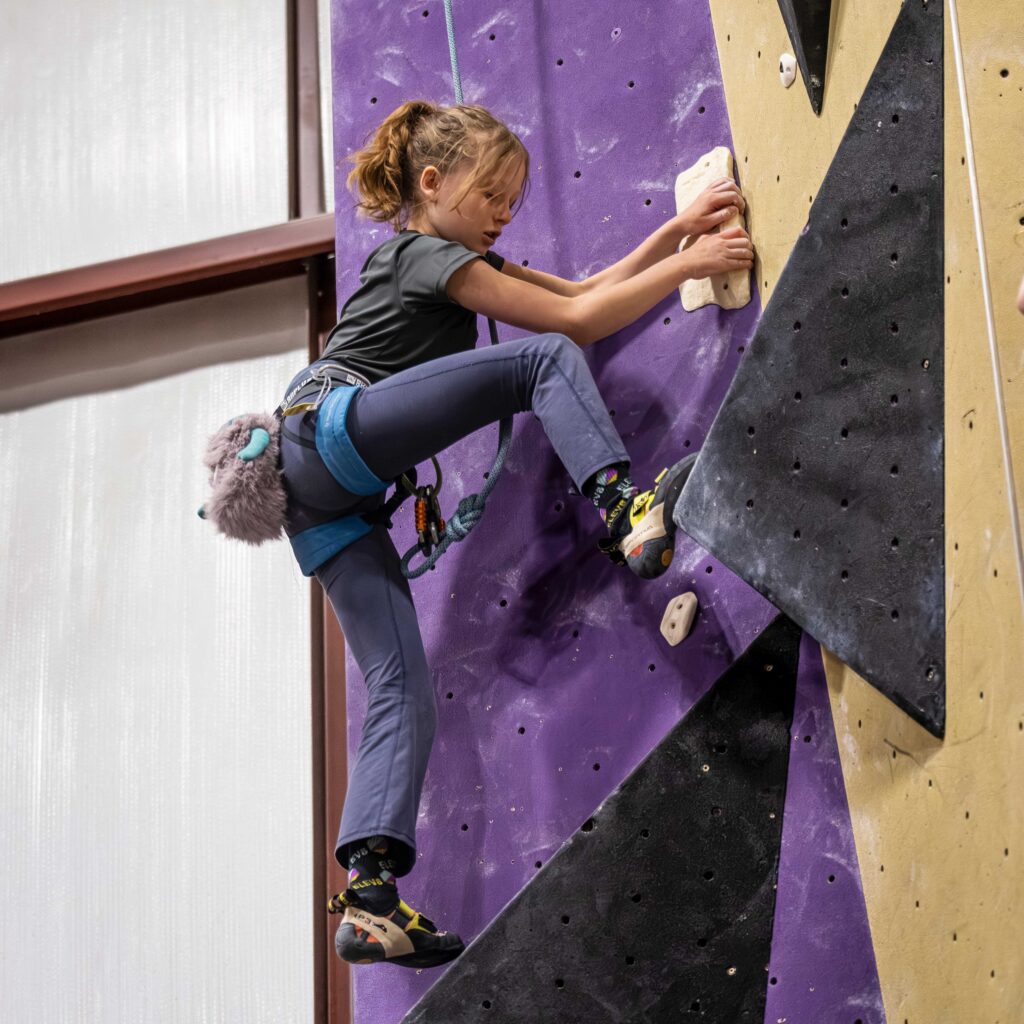 Hazel about to top a climb at USAC regionals Hazel about to top a climb at USAC regionals